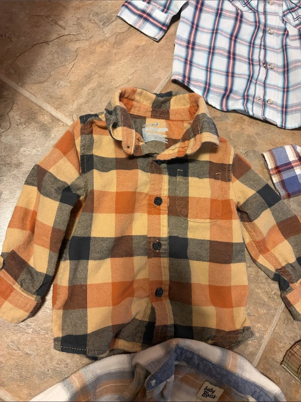 Toddler Plaid Button-Front Shirt 18m- 18-3 LOT